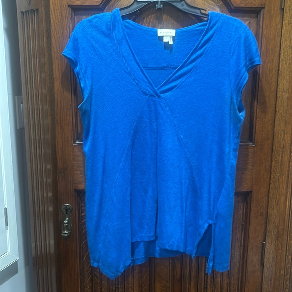 Anthropologie Meadow Rue 100% Linen Asymmetrical Top Size Small